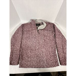 True Grit for Gearhead Women's Small Sherpa Sweater Pink 1/4 Zip Fleece Pullover